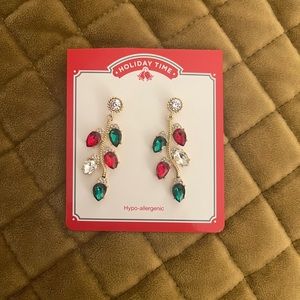 Jewel Christmas Light Earrings 🎄